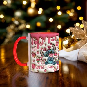 Christmas Stitch Themed Ceramic Coffee Mug 11oz, Hand Wash Only, Insulated Round Multipurpose Cup, Ideal Reusable Gift for Family and Friends