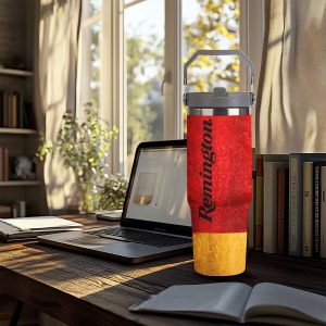 Remington 30oz Stainless Steel Sports Water Bottle with Handle | 304 Insulated Vacuum Travel Tumbler with Lid and Straw | Gift for Mom, Partner, Couples, Sisters, Friends | Ideal for Home, Travel, Outdoor | Keeps Hot & Cold Drinks